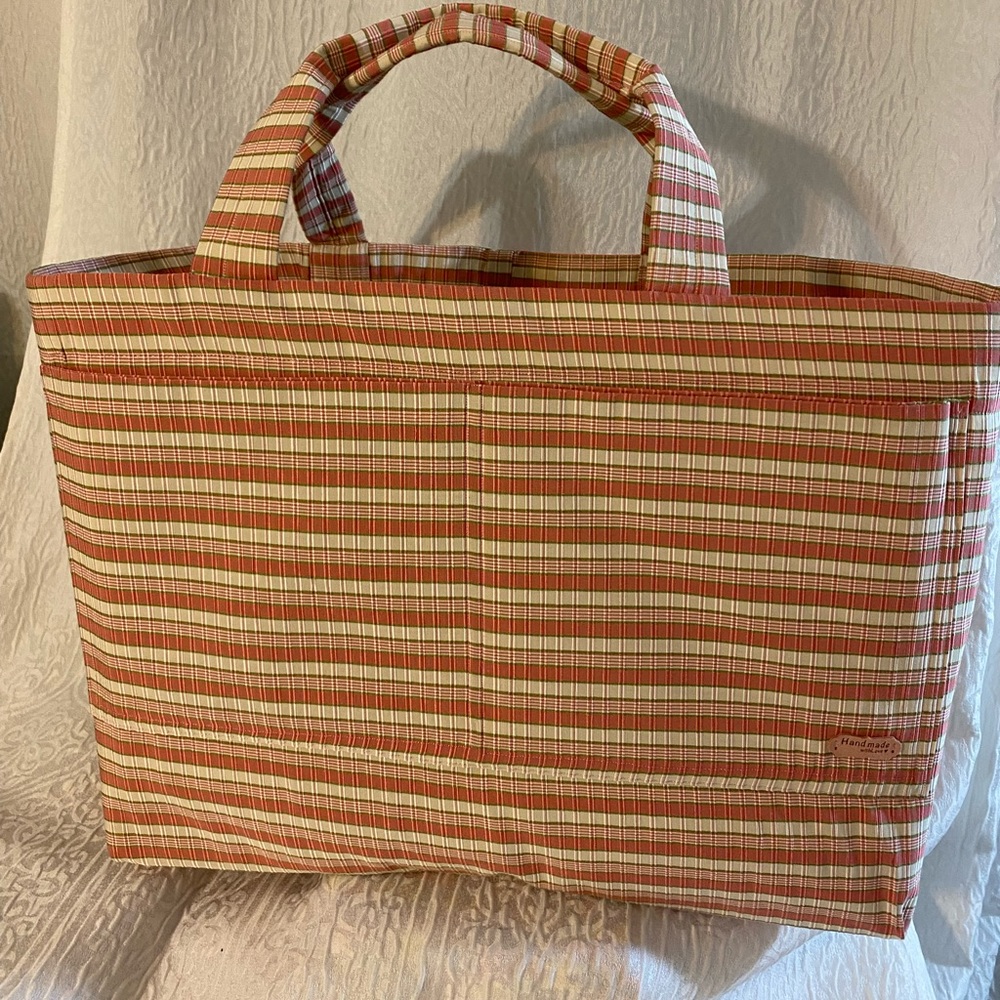 Handmade Pink and Green Tote